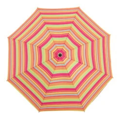 Doppler Beach-Sonnenschirm 'Como', Bunt Gestreift, Ø Ca. 160 Cm